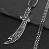 Arabischer Imam Ali Zulfiqar Schwert Halskette Kette für Männer Edelstahl Muslim Islam Messer Islamisches Zubehör Schmuck N558S01