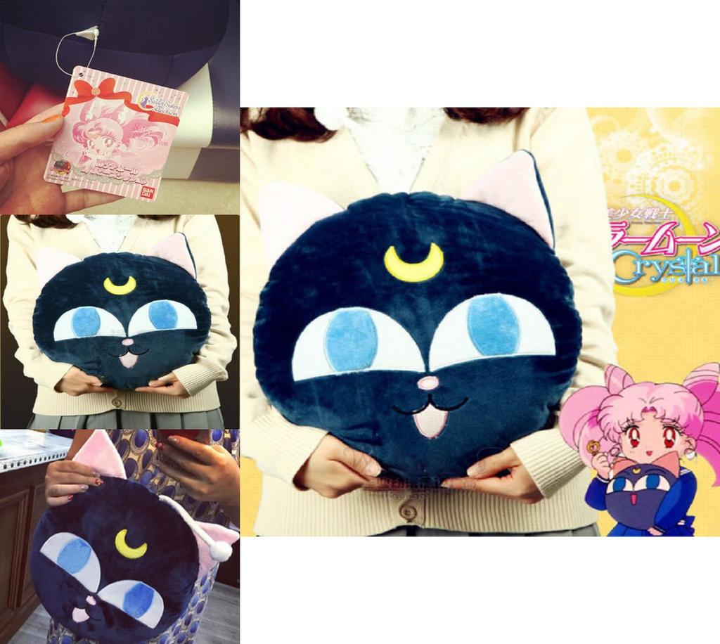 Anime Sailor Moon Pet Cat Luna P Ball Plush Beads Cushion Pillow Toy 14 Inches