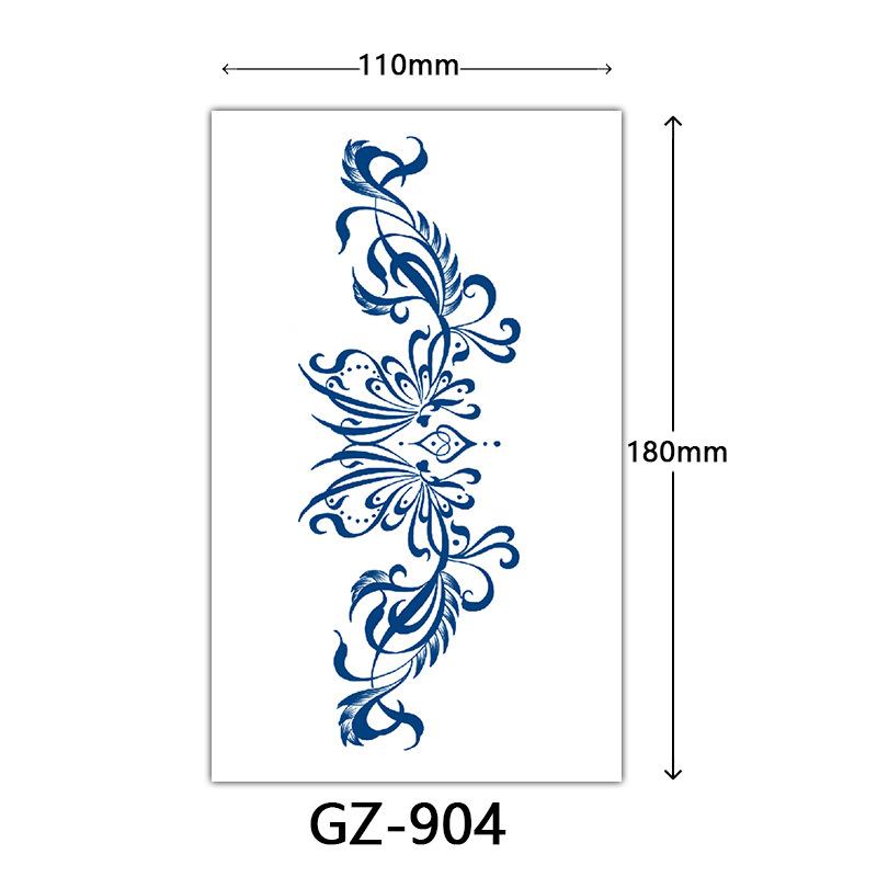 Juice Tattoo Stickers, Herbal Tattoo Stickers, Semi-Permanent English Letter Tattoo Stickers Tattoo