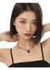 Black Heart Pendant Necklace: Stylish Women's Clavicle Chain - Light Luxury Summer Accessory