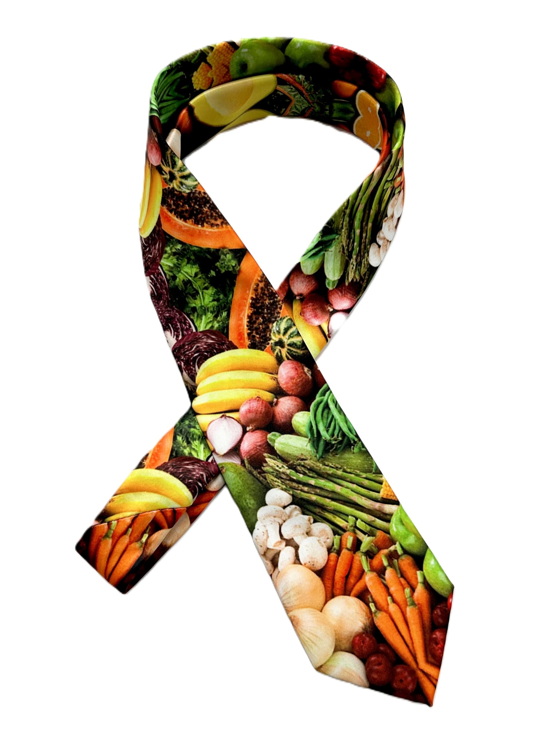 

[HANG OVER] Fresh Vegetable Necktie, Vibrant 8cm Polyester Print, Playful Design, Food Education, Chef Tie2602-03