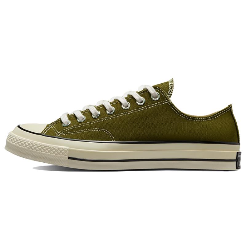 Converse 1970s Chuck Taylor All Star Low Top Abrasion Shock Absorbing Canvas Shoes Unisex Olive Green