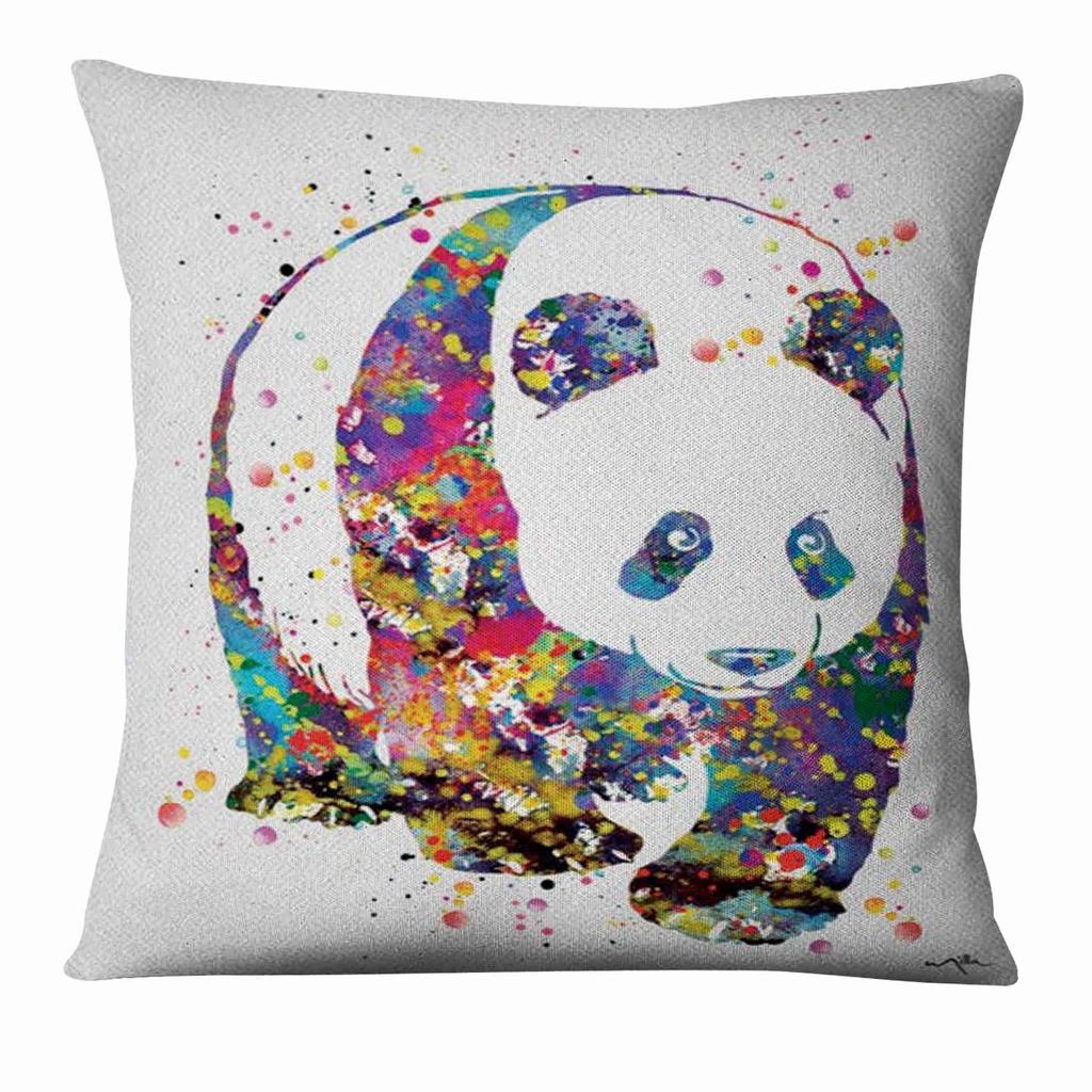 45*45cm Polyester Zen Yoga Art Watercolor Print Pillowcase Home Decoration Sofa