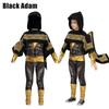 Stunning Black Adam Cosplay Costume Set For Adults And Kids