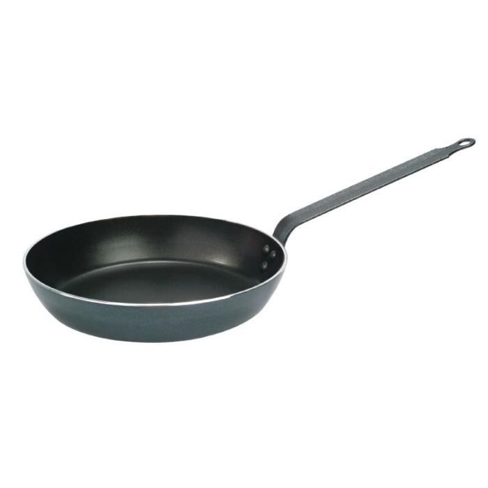 Poêle Anti-Adhésive - Bourgeat - 20 cm - Acier époxy - Poignée fixe - Tous feux sauf induction