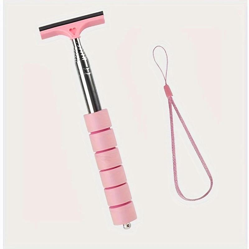 Retractable Car Glass Scraper - 1pc Universal Car Accessories - Portable Car Mirror Raindrop Cleaner with Long Pole