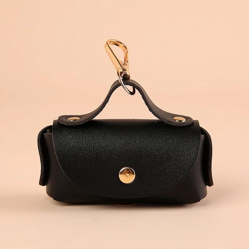 Organizator portabil pentru sac de caca de câine, elegant, pentru animale de companie, suport pentru sac de caca de câine din piele, cu dispenser pentru saci de câine, consumabile pentru animale de companie