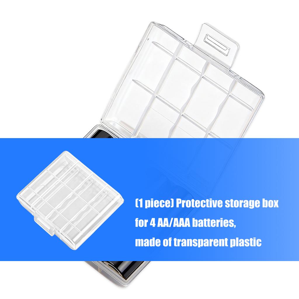 Rapid Battery Replacement Organizers for 4 2A 3A Batteries Storage Box Easy Access PP Case Quick Device Changes