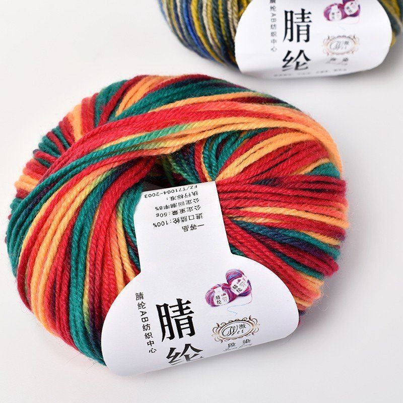 Scarf Thread, Wiring, Table Tennis Yarn, Doudou Thread, Dotted Yarn, Hand-Woven Colored Ball Doudou Wool, Stick Needle Thread