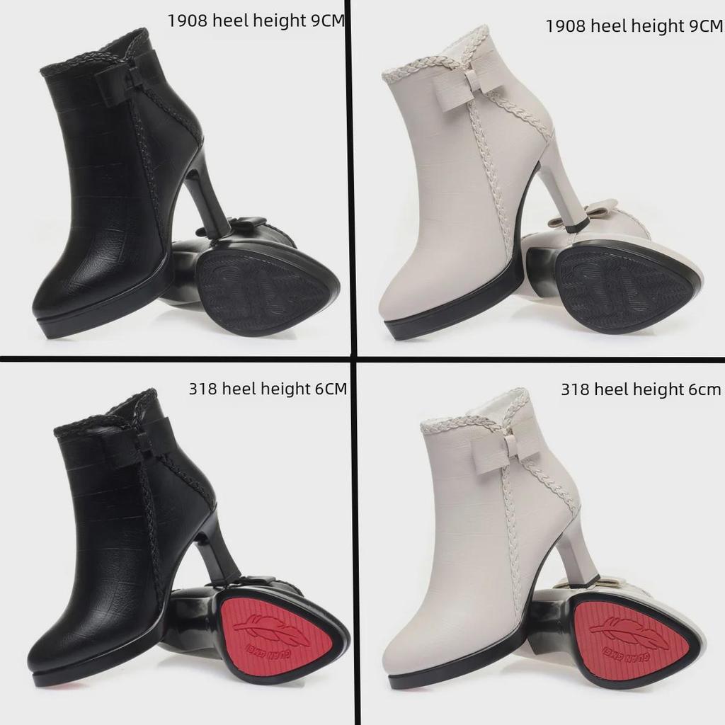 Autumn/Winter Women's Stiletto Ankle Boots - Pointed Toe, Small Heel, Plus Velvet