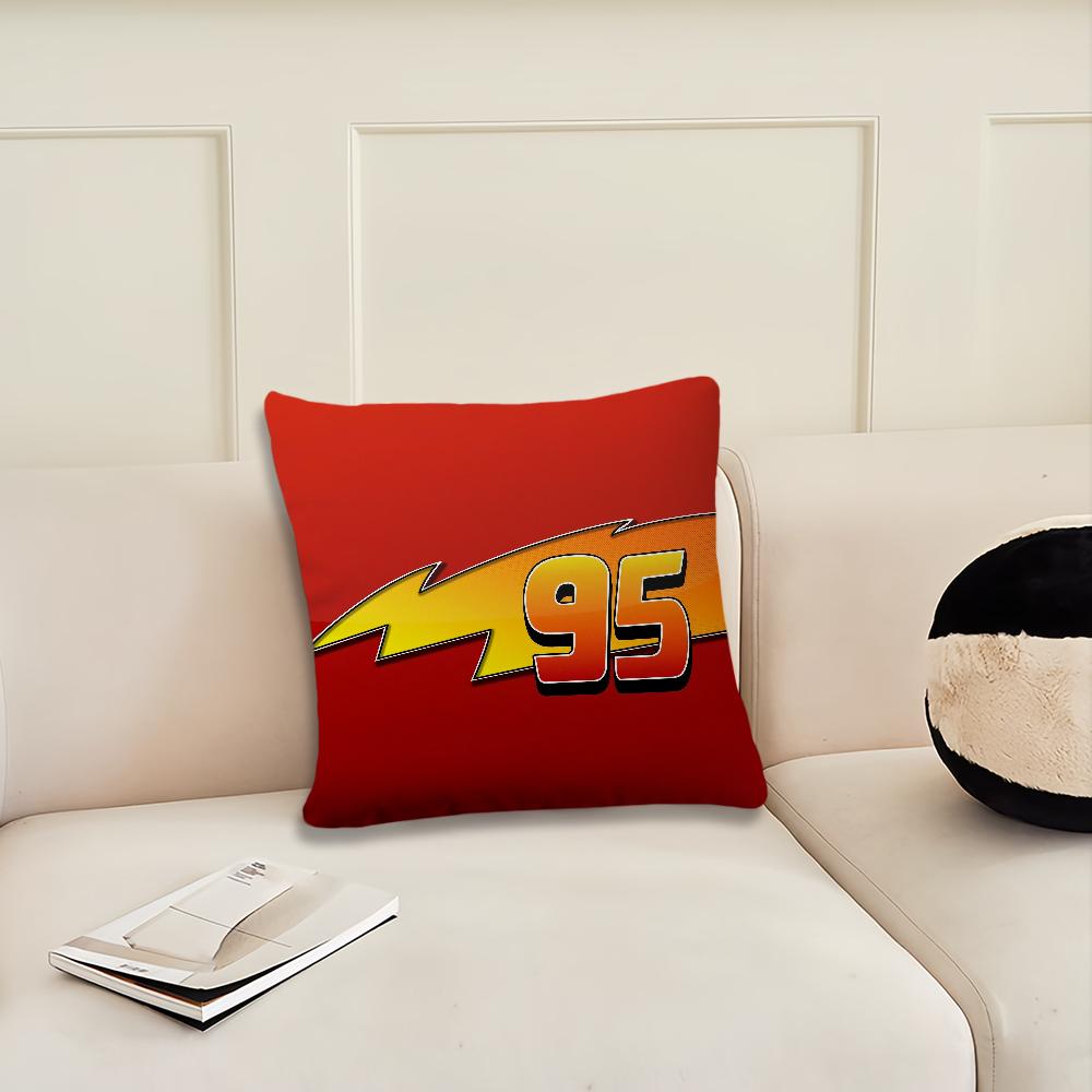 Cartoon C-Cars L-LightningES M-McQueenES 95 Cushion Cover Living Room Headboard Office Bedroom Cushion Sofa Nap Time Pillow Case