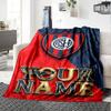 Name Custom San Lorenzo Art Print Flannel Blanket High Quality Warm Comfortable Cover for All Seasons Perfect for Gifts Home Decor