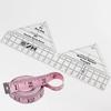 45/60/90 Degree Double Strip Quilting Patchwork Ruler Template Non-Slip Acrylic Quilting Rulers for Quarter Square Triangle Cutting Guide (18in,