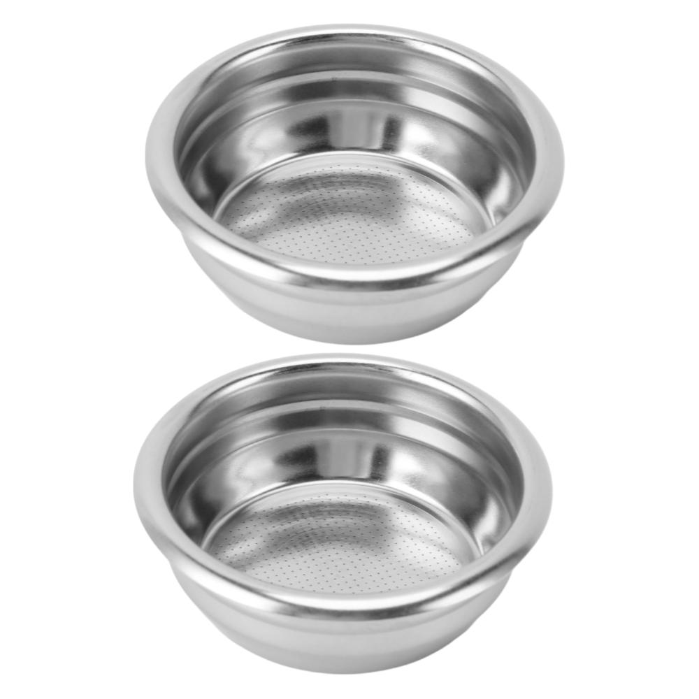 2pcs Set 2 Cups Capacity Coffee Portafilter Basket Replacement Filter Basket Coffee Making