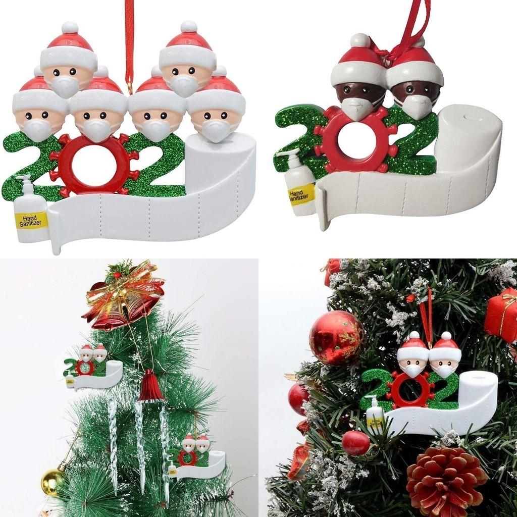 2020 Xmas Christmas Tree Hanging Ornaments With Diy Family Name Santa Pendants