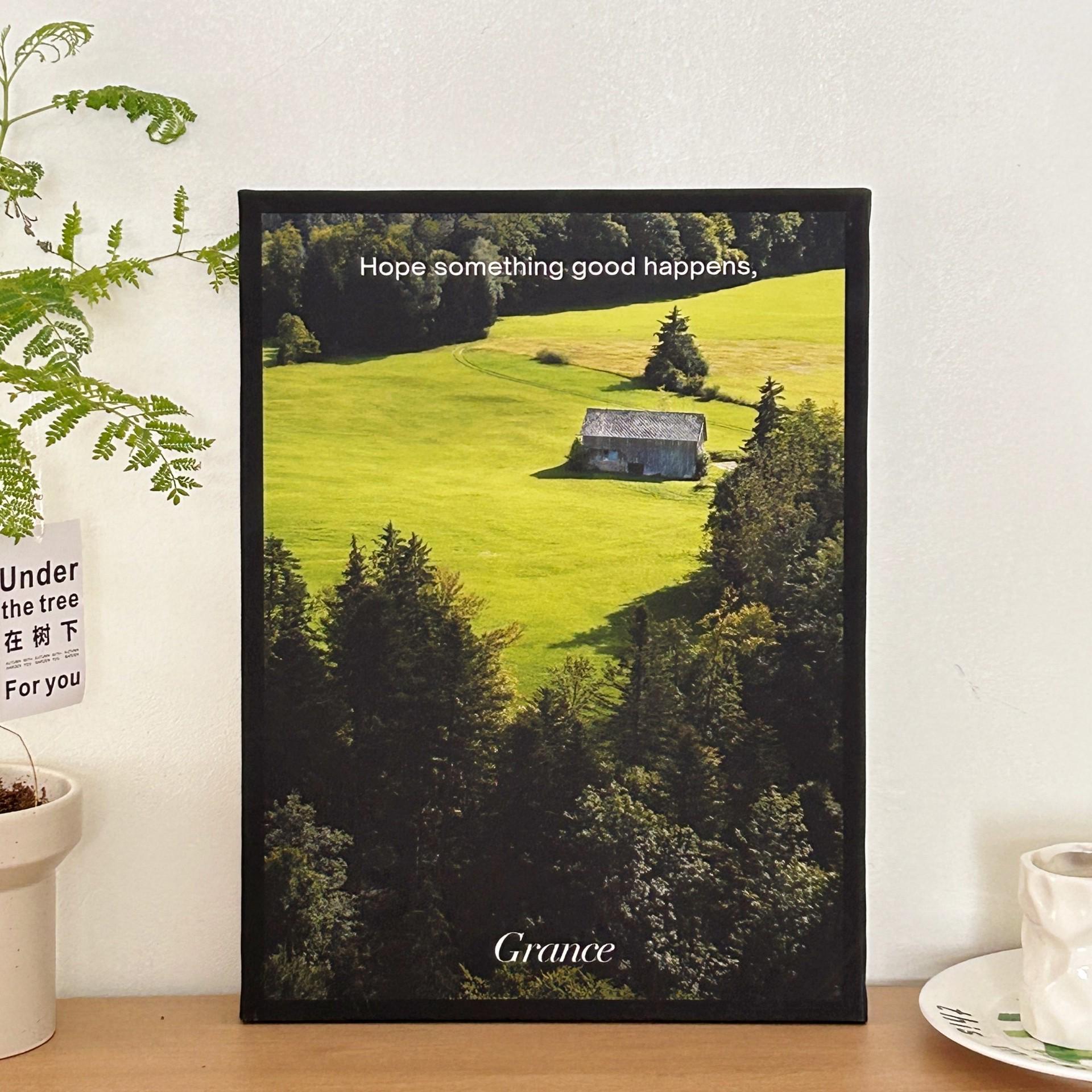 

Настенное искусство «Скандинавская лесная хижина»: Декор для спальни, общежития, ресторана и ТВ-тумбы. 30*40-Independent-2cm thick pine wood inner frame