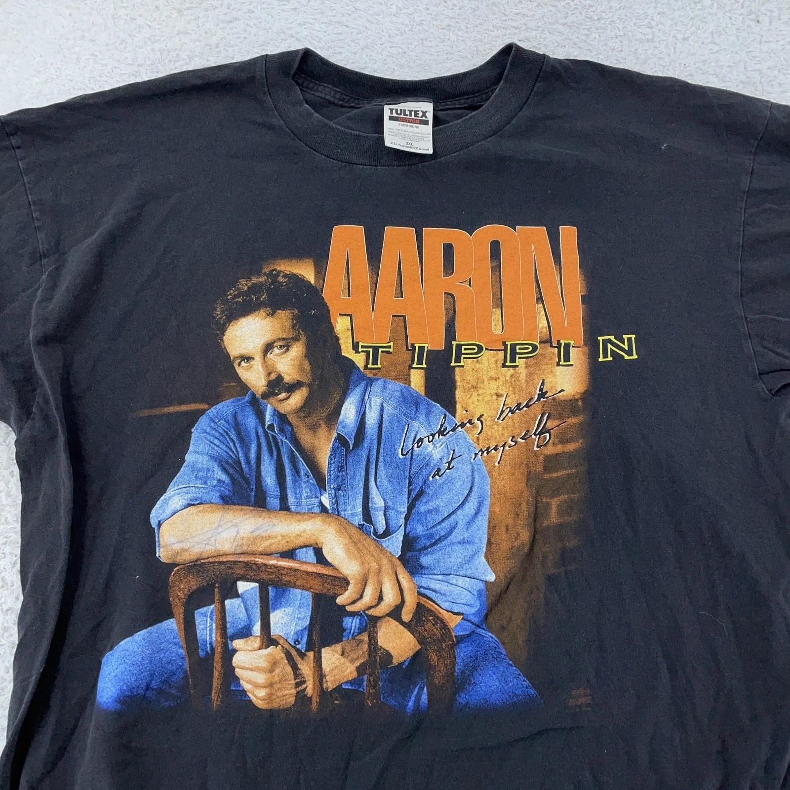 

Vintage 1995 Aaron Tippin Concert T-Shirt XL Black Tour Country Music 90s S