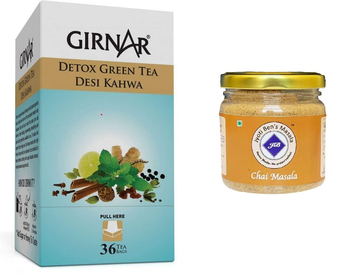 Jyoti Ben s Chai Masala (100g) +Detox green tea 36 tea bags