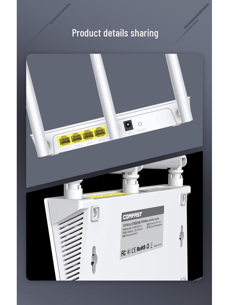 COMFAST CF-WR631AXV2 Dual-Band WiFi 6 Mesh Gigabit Router, 3000M Wireless