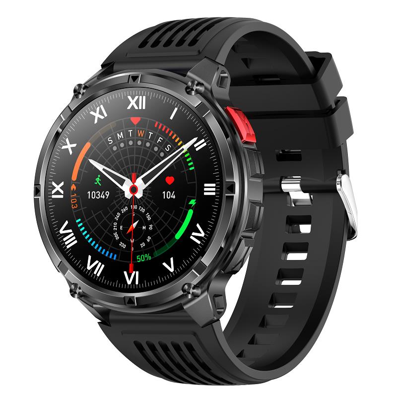 

Smartwatch 1.7-inch 1100mAh Battery LED Flashlight Compass Health Monitor BT Call Outdoor Smart Watch Men Sport Women Waterproof