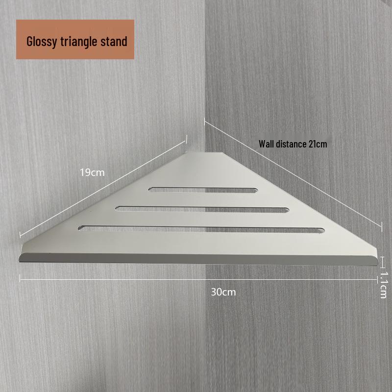 Trojúhelníková nerezová koupelnová nástěnná police