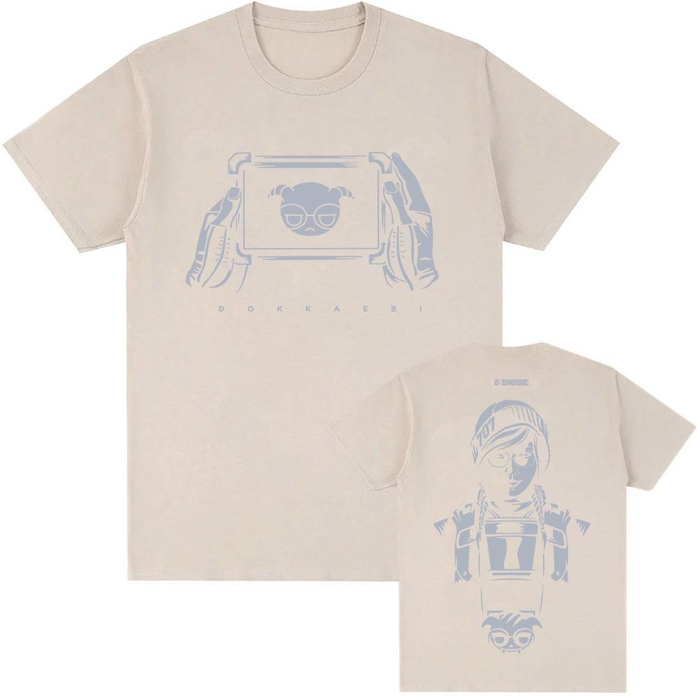 Rainbow6 Six Siege Dokkaebi Tshirt Unisex Streetwear Short Sleeve Cotton UnisexWomen Tshirt Hot Game Graphic Printing Merch Tees