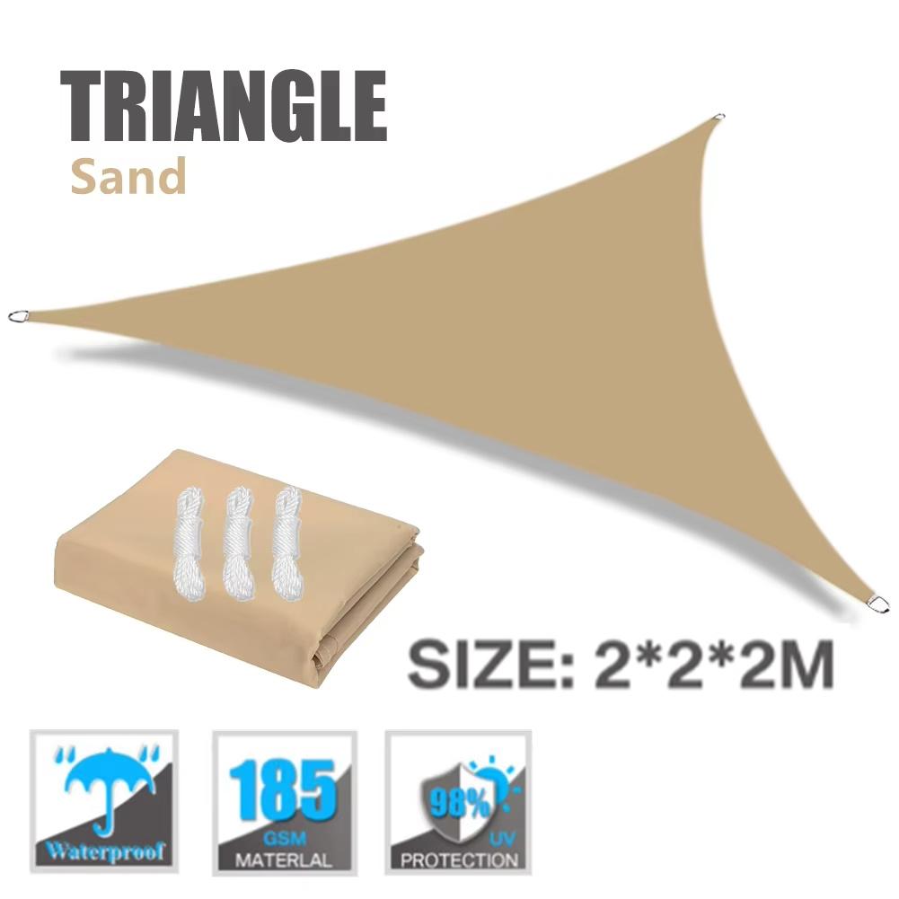 Sun Shade Sail 6m/5m/4M/3m/2M Triangle Rectangle UV Block Sunshade Cloth Canopy for Yard Deck Patio Backyard Lawn Garden Outdoor