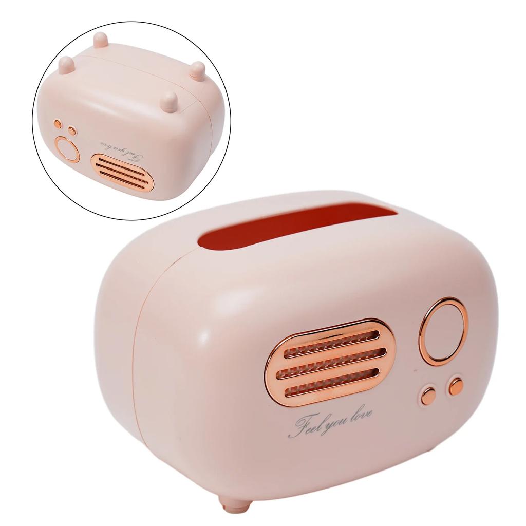 Scatola per fazzoletti modello radio retrò Porta carta da tavolo Dispenser vintage Porta tovaglioli Organizzatore Scatola decorativa per salviettine umidificate