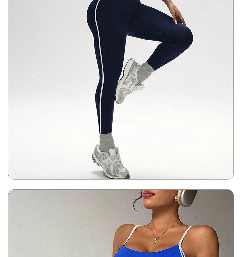 Women's Color Block Backless Slim Fit Bodysuit for Yoga Fitness