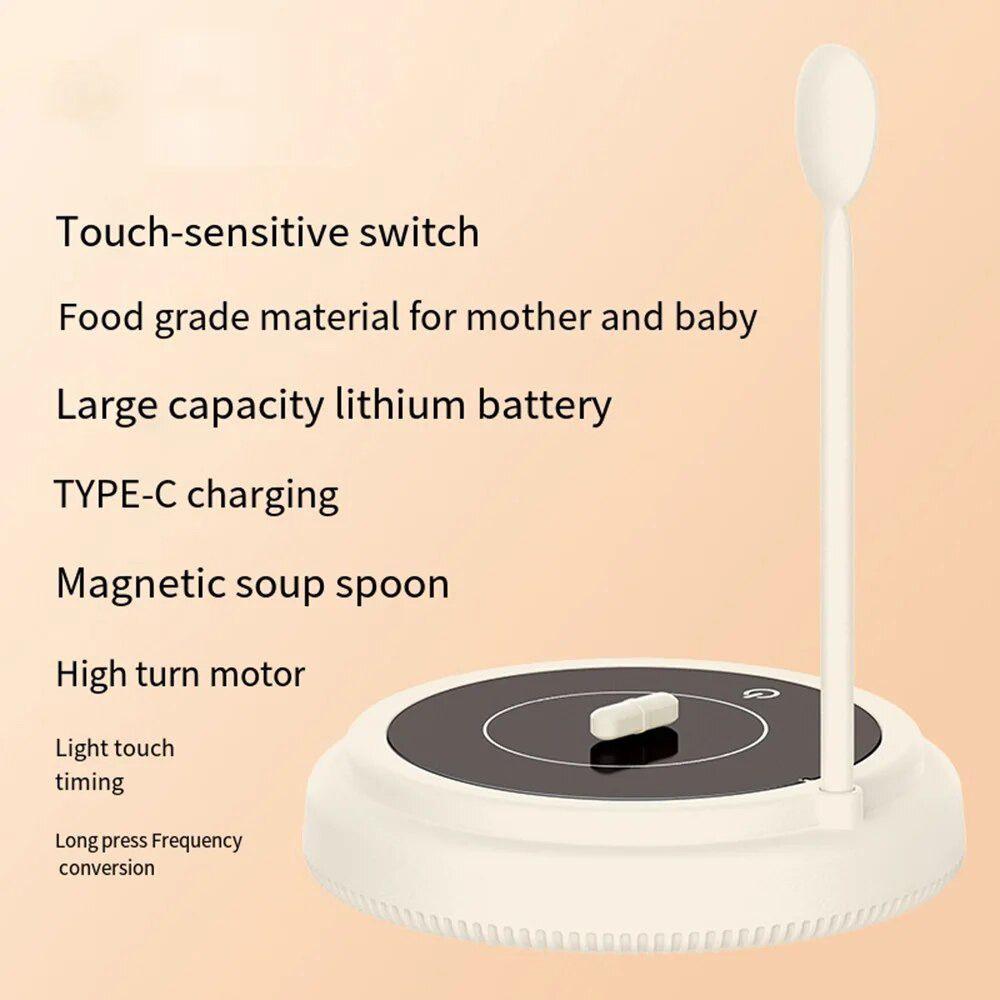 Automatic Electric Milk Coffee Blender with Spoon Mixer Portable Magnetic Stirrer  Infant Formula