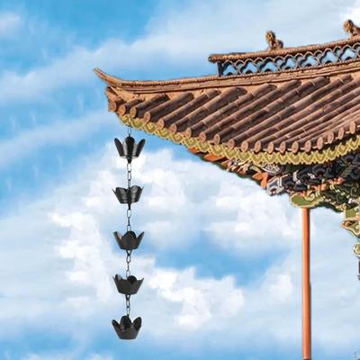 Metal Rain Chain Gutter Adapter for Garden Water Collection