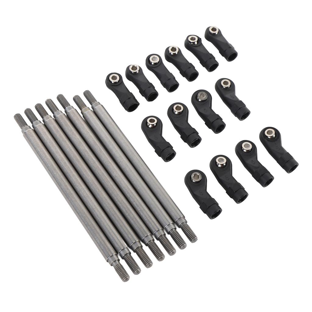 Full Car Tie Rod Kit 6mm Diameter Stainless Steel Easy Installation RC Connecting Rod Kit for Redcat