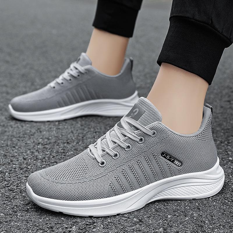 Shoes Men's Spring New Versatile Fly-woven Mesh Breathable Single Shoes Soft-soled Casual Shoes Men's Shoes