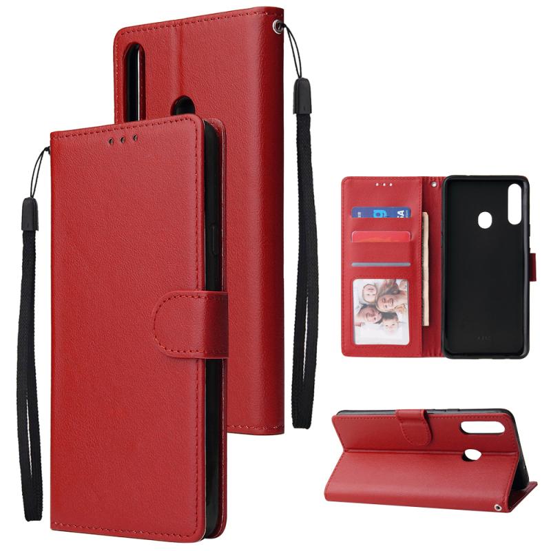 For Samsung A10S A20S Cellphone Cover Mobile Phone Shell Buckle Closure Cards Slots PU Leather Smart