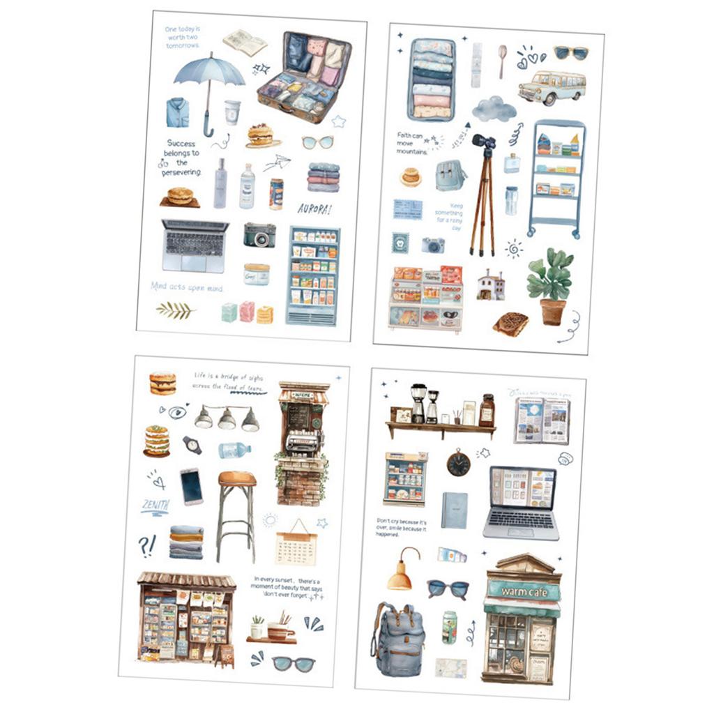 Travel Series Scrapbooking Sticker Transparents Decorative Sticker for DIY Craft Journaling Scrapbook Journal Planner
