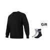 adidas Felpa da Uomo a Maniche Lunghe con Logo Monocolore e Colletto a Coste Testurizzato Nero IX1261