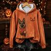 Women's Casual Halloween Printed Zip-Up Hoodie