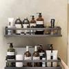 Black Bathroom Shelves Space Aluminum Toilet Rack Practical Makeup Organizer  for Kitchen