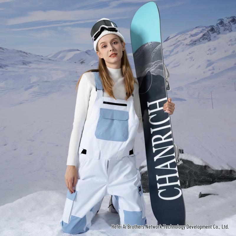 New Colorblock Ski Pants: Windproof, Waterproof, Warm, and Breathable. Perfect for Couples.