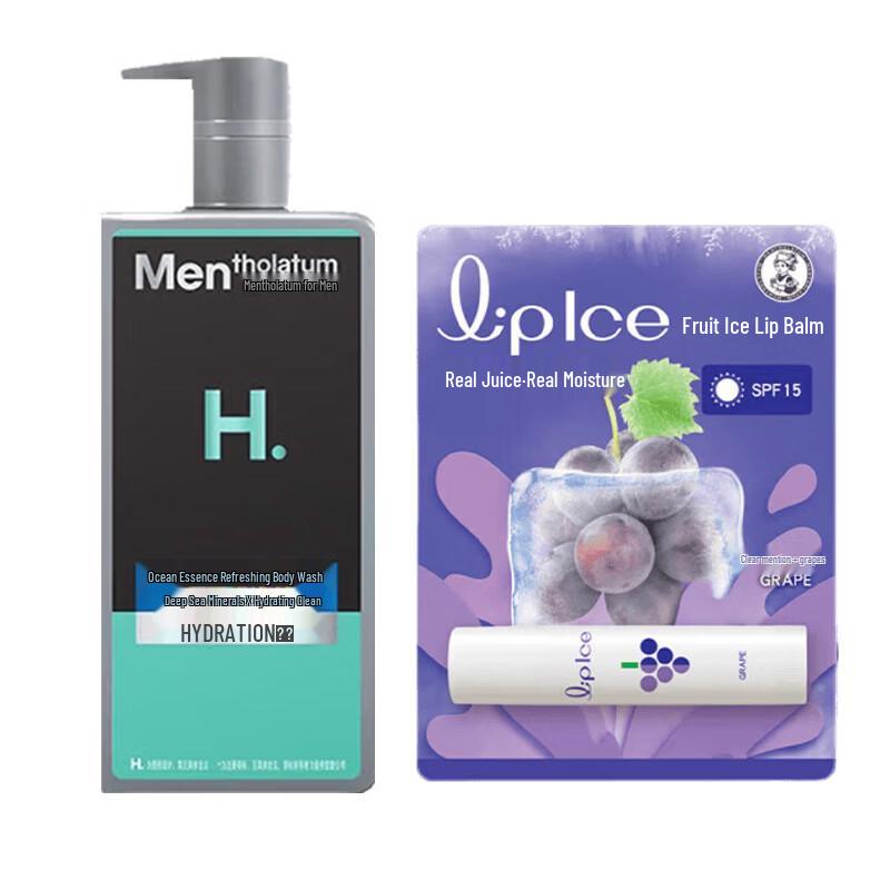 Mentholatum Men s Ocean Essence Shower Gel & Fruity Lip Balm Set
