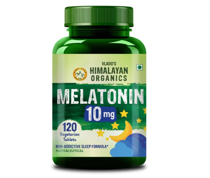 

Himalayan Organics Melatonin 10 MG Healthy Sleep Cycle Improve Concentration | Non-Habit Forming (120 Tablets)