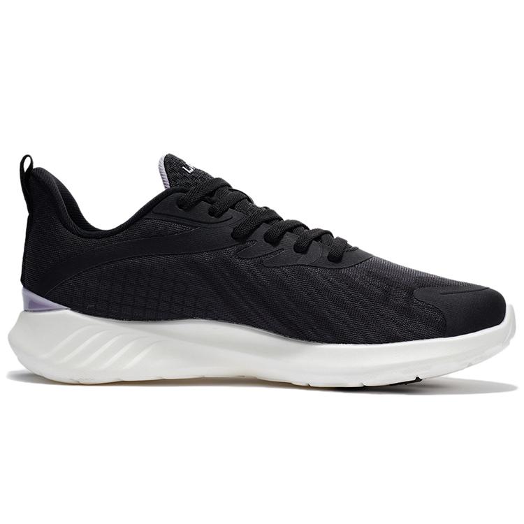 Li Ning Qingyi Cushioning Slip Resistant Abrasion Resistant Breathable Lightweight Low top Running Shoes Women's Black ARSS020-4