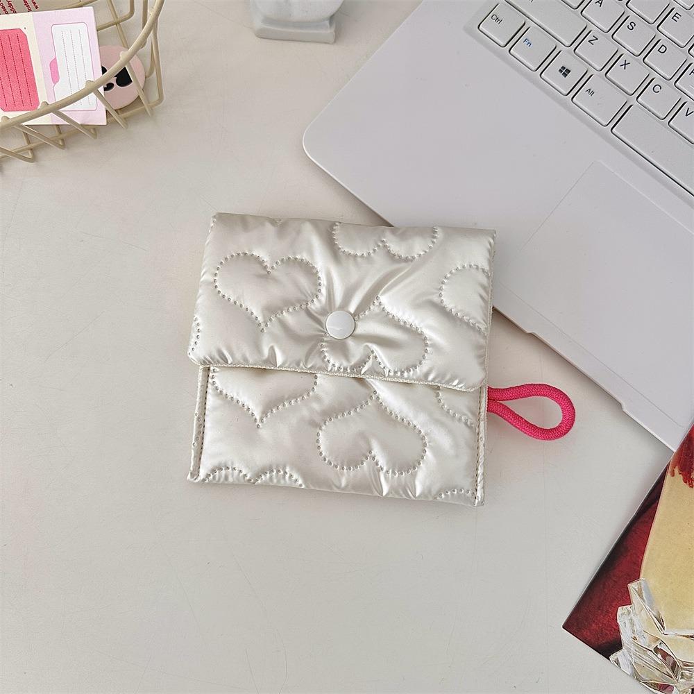 Silver Bow Pattern Coin Purse Women's Earphone Coins Keys Wallet Organizer Zipper Pouch Cosmetic Bag New