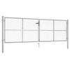 Garden Gate Galvanized Steel 400 X 125 Cm Silver