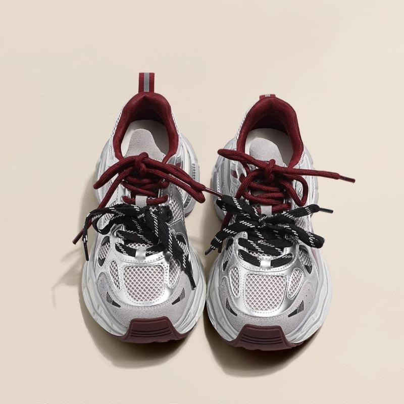 Skinny Thick-soled Dad Shoes Women's Autumn Mesh Breathable Student Leisure Sports Running Shoes