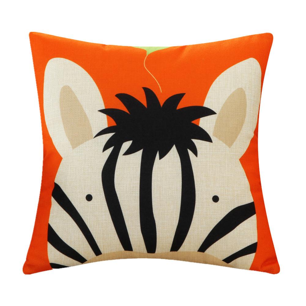 45x45cm Cartoon Animal Printed Cushion Cover Home Living Room Sofa Pillow Case Children Bedroom Decoration
