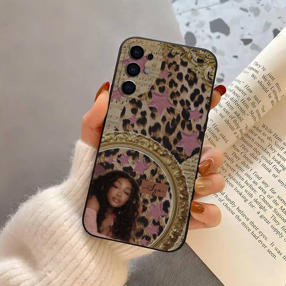 Cool Singer S-SZA-SZA-S Phone Case For Samsung S25,S24,S21,S22,S23,S30,Ultra,S20,Plus,Fe,Soft Silicone Black Cover