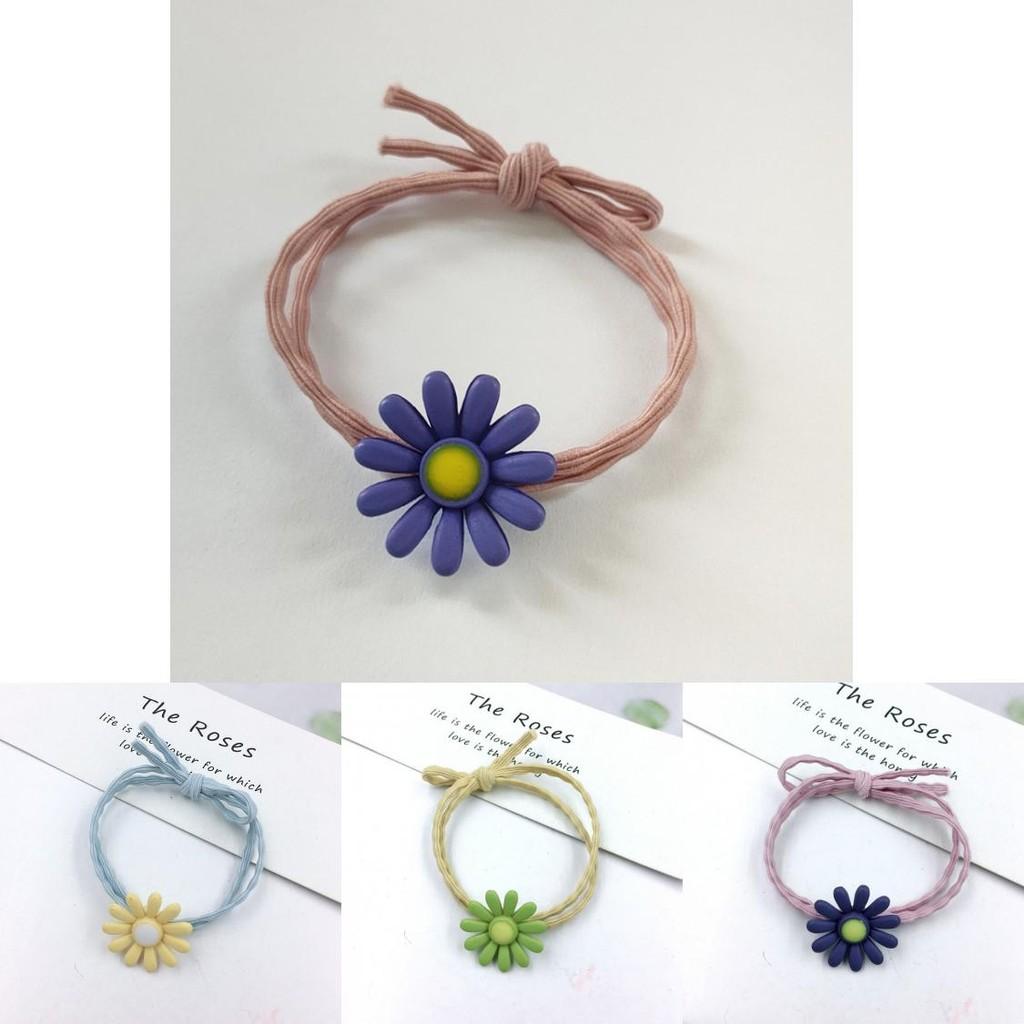 Trendy Ins Women Daisy Flower Hair Rope Headband With Comfortable High-elastic Rubber Band