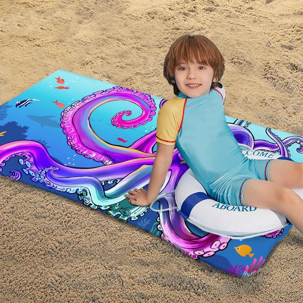 1PC Big Octopus Beach Towel for Children Friends Gifts Towel Quick-Dry Towel For Bath Yoga Tourism Beach GYM Camping Swimming