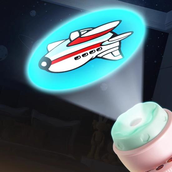 Kids Projector Flashlight Toy with 48 Images & 6 Discs Educational Storytelling Light for Early Learning & Bedtime Imaginative Play Flashlight Toy